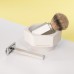 Комплект за бръснене MÜHLE, четка  с естествен косъм от язовец (Silvertip badger), класическа самобръсначка, дръжки от анодизиран алуминий, със стойка